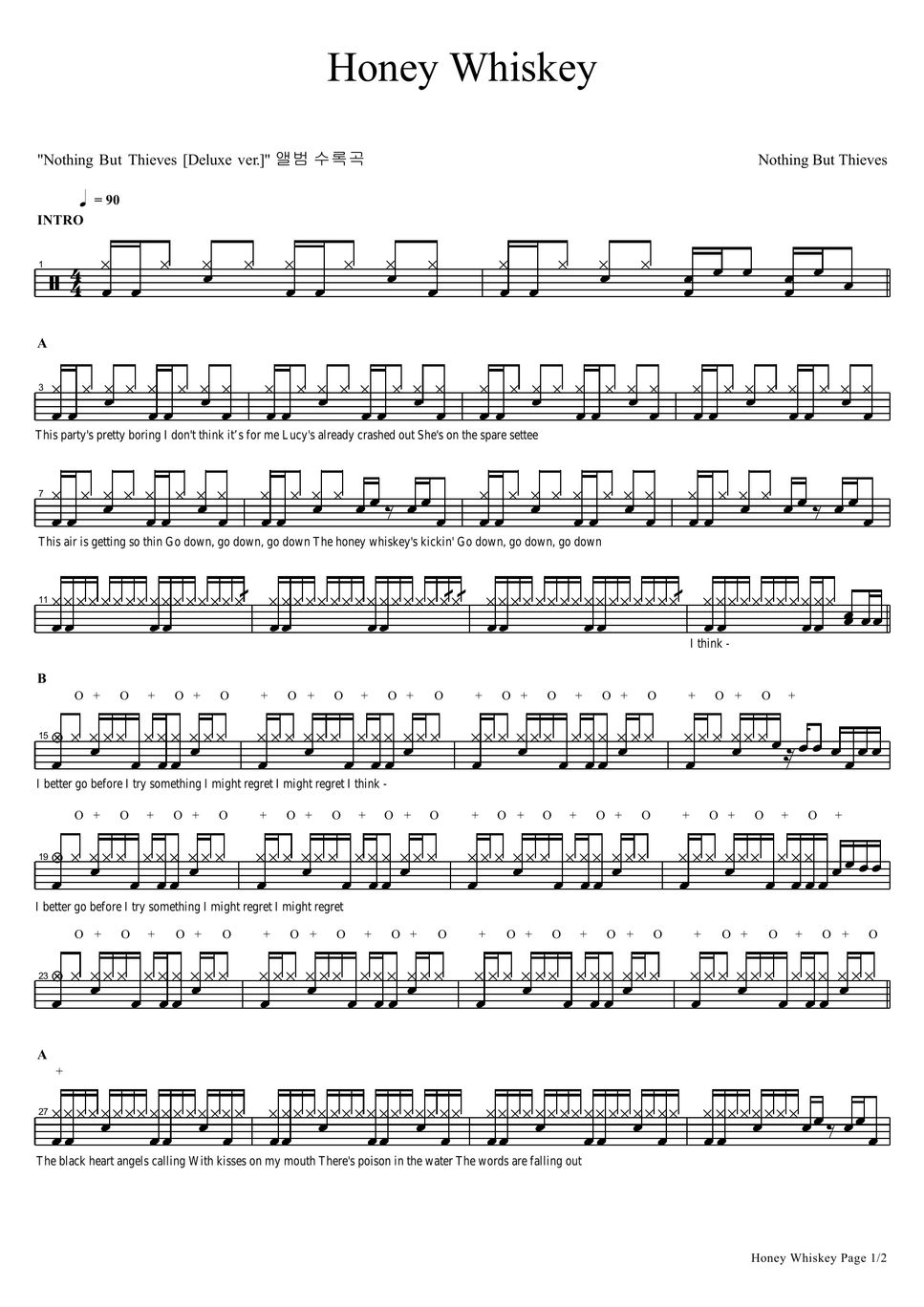 Nothing But Thieves Honey Whiskey Sheets by COPYDRUM