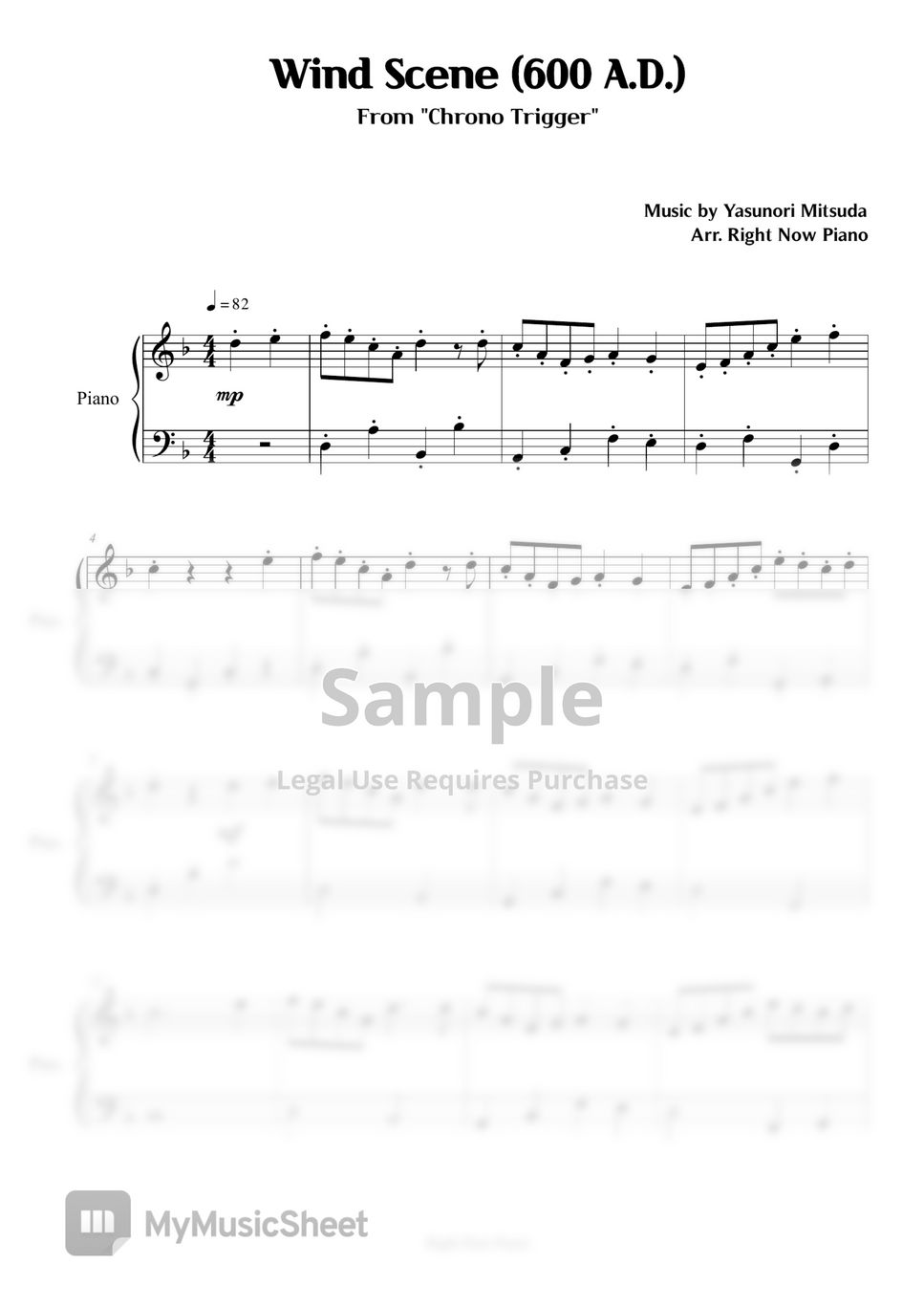 Chrono trigger wind scene 600 a d sheets by right now piano