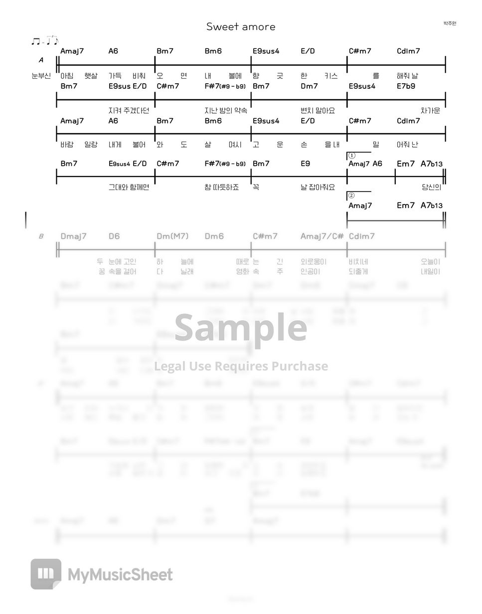 sweet-amore-chord-lyrics-tab-sheets-by-yundy-tm