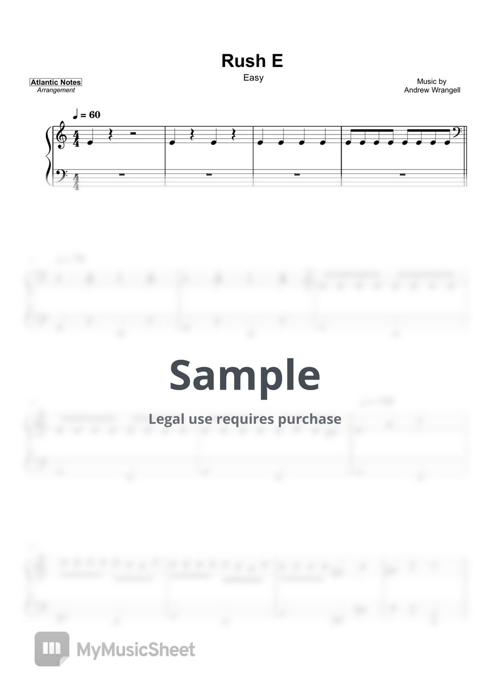 Sheet Music Boss - Rush E by Atlantic Notes