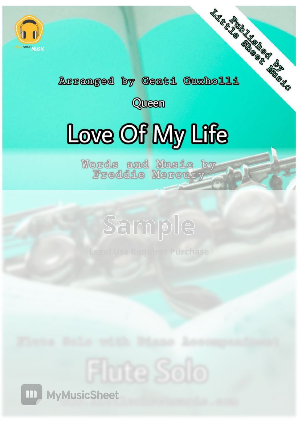 Queen - Love Of My Life (Flute Solo with Piano Accompaniment) by Genti Guxholli