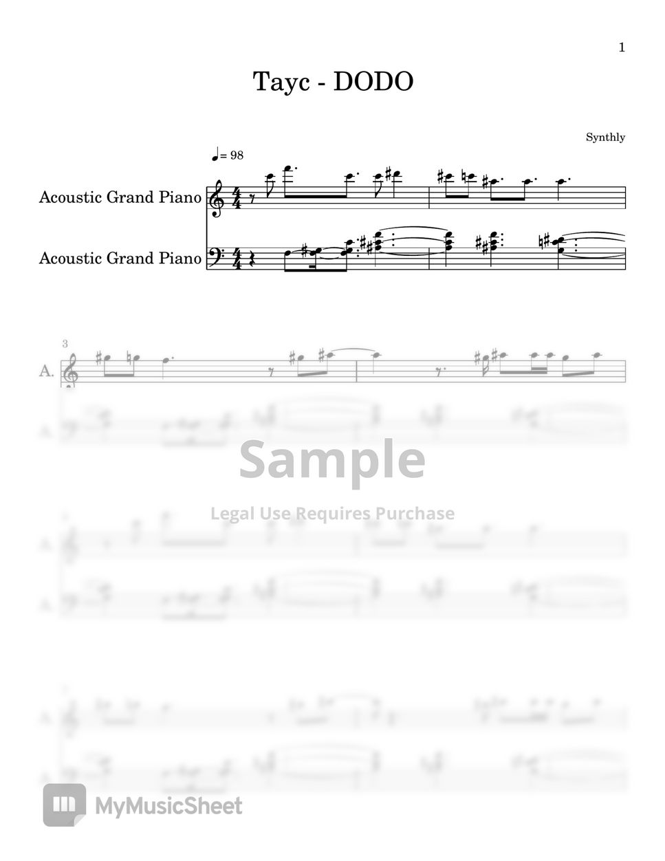 tayc-dodo-easy-piano-sheet-sheets-by-synthly