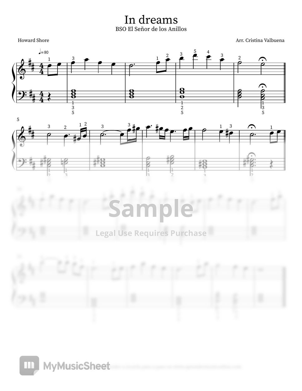 howard-shore-in-dreams-b-s-o-el-se-or-de-los-anillos-sheet-music