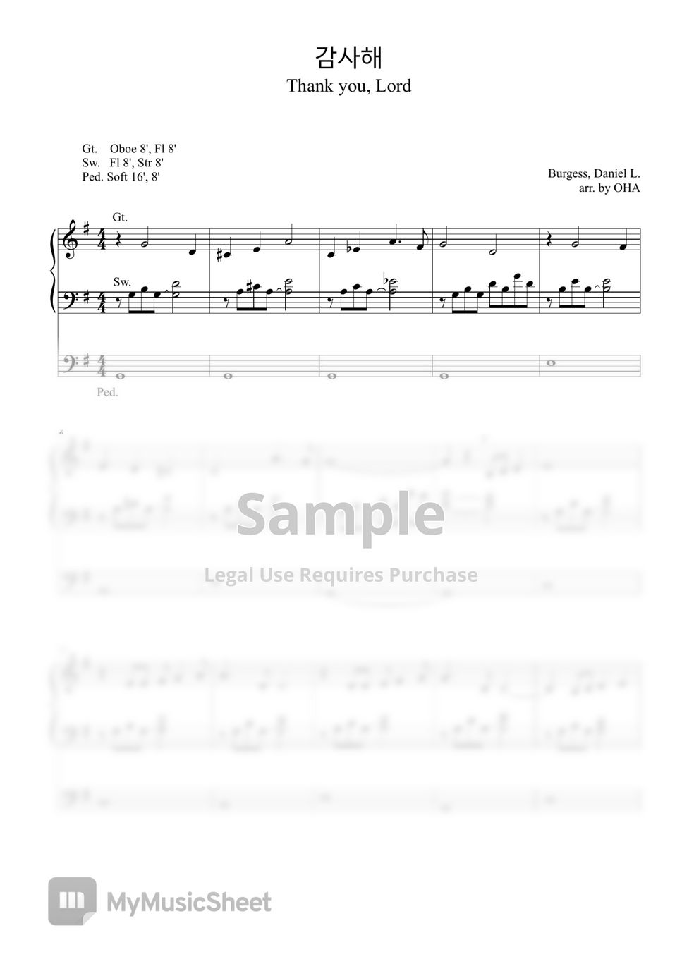 Daniel L. Burgess - Thank you, Lord (Organ Solo) by OHA