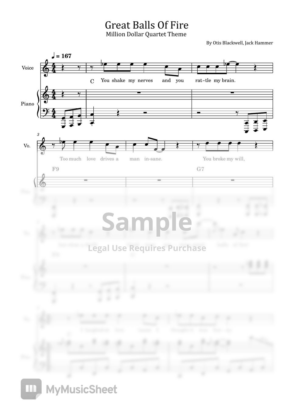 Otis Blackwell, Jack Hammer Great Balls Of Fire (Million Dollar