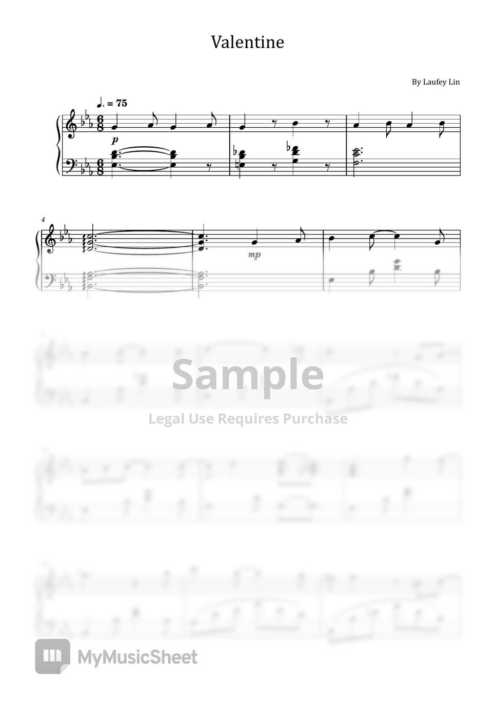 Laufey Lin - Valentine (Laufey - For Piano Solo) by poon
