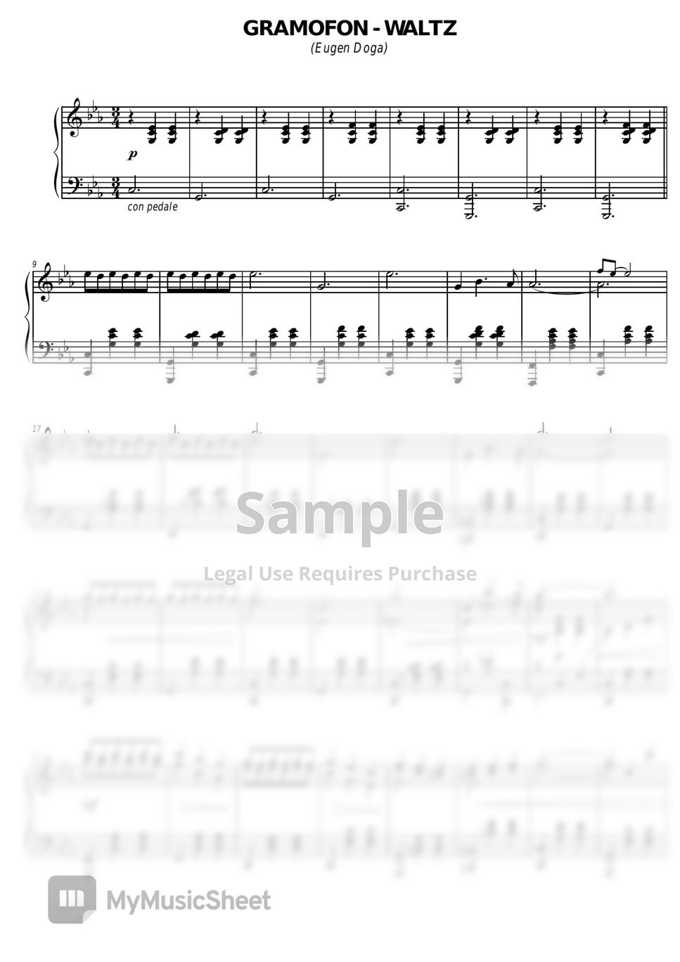 ноты дога вальс граммофон