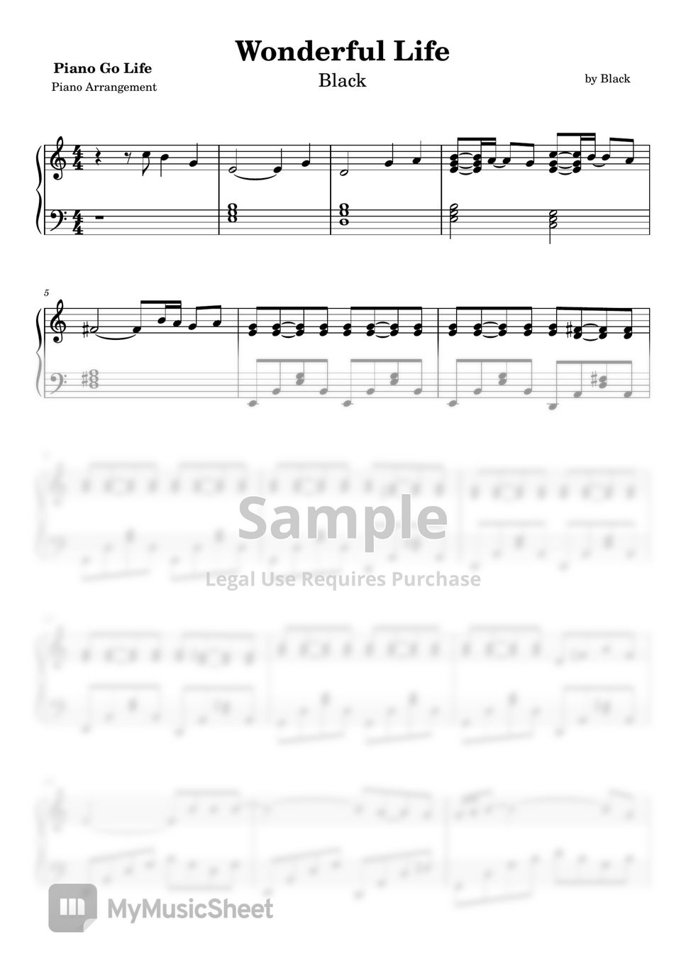 black-wonderful-life-sheet-by-piano-go-life