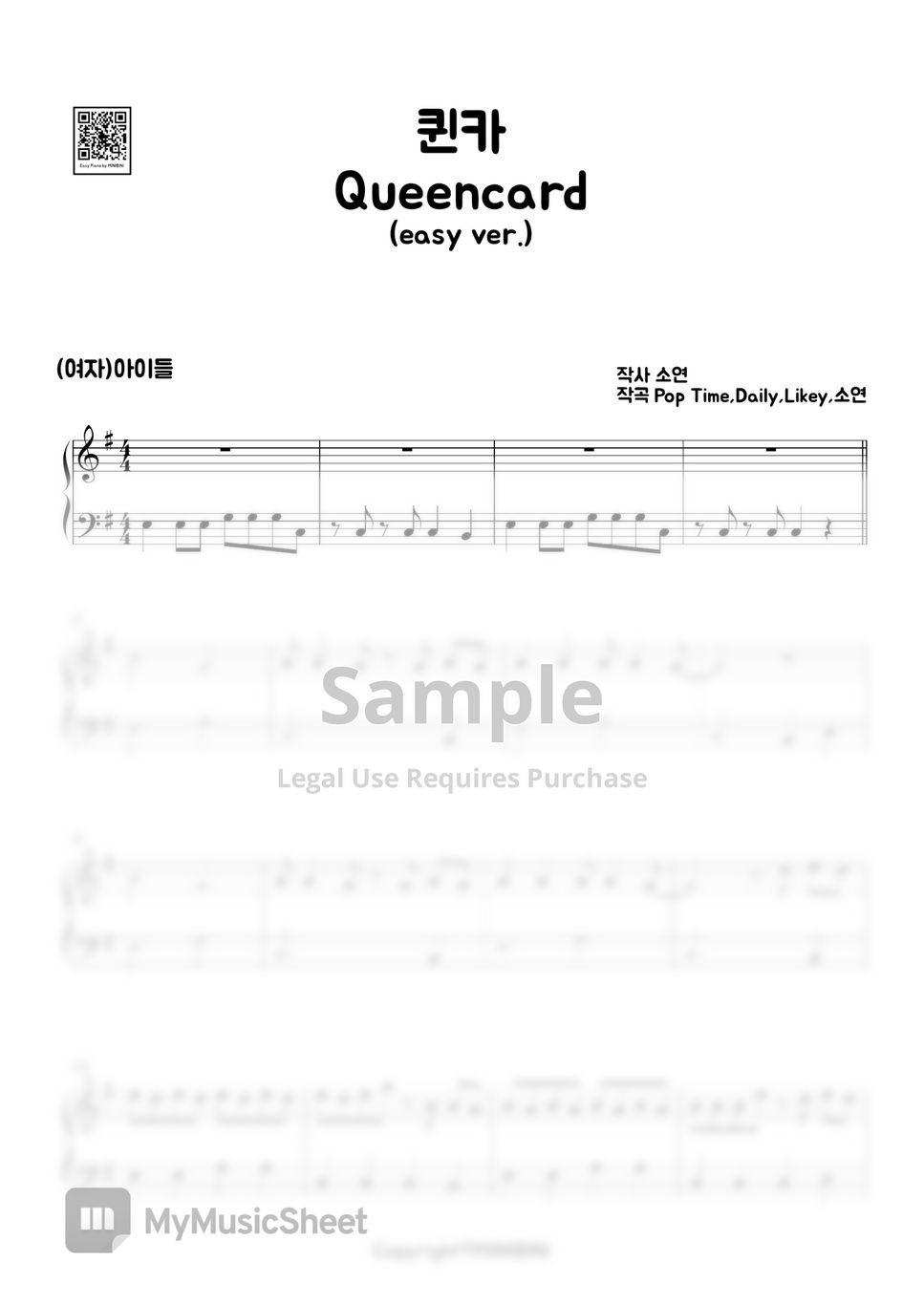 (G)I-DLE - Queencard (Easy Version) by MINIBINI