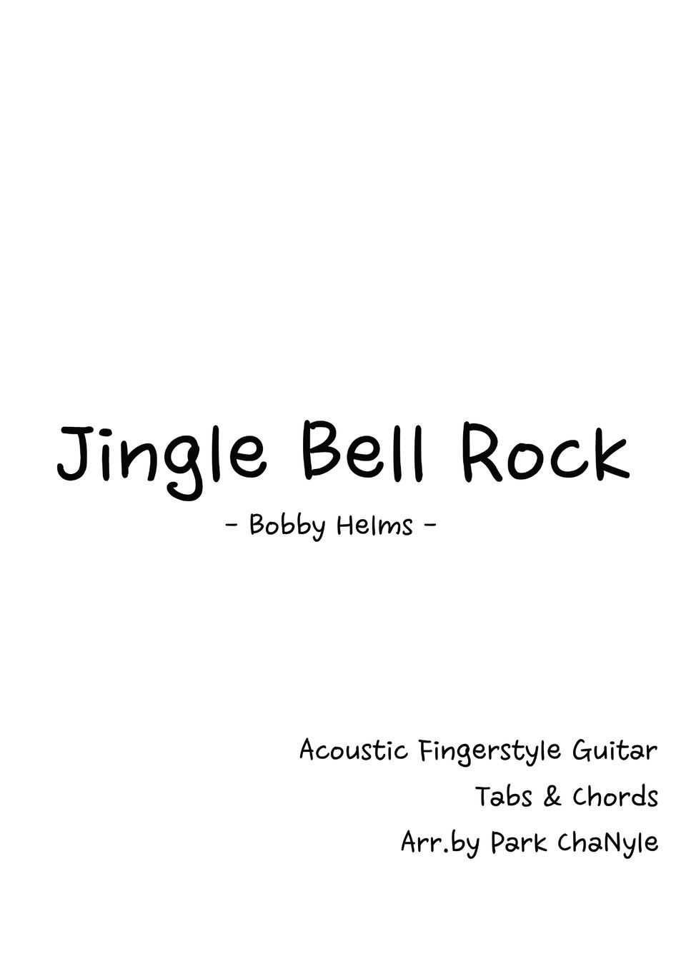 Bobby Helms Jingle Bell Rock (Acoustic Fingerstyle Guitar) Sheets by