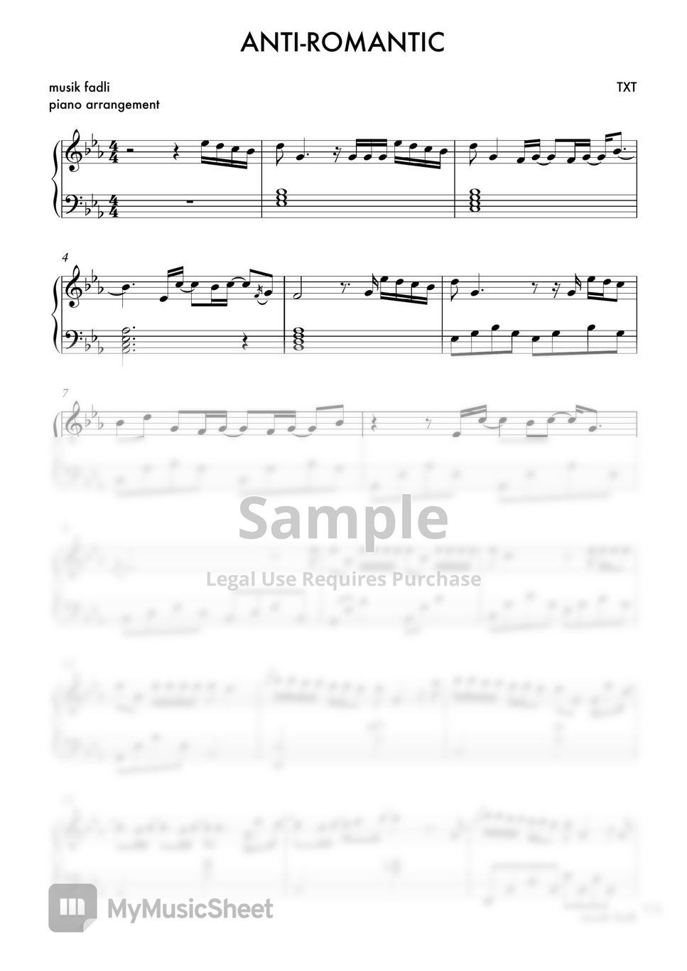 TXT - Anti-Romantic Sheets by musik fadli