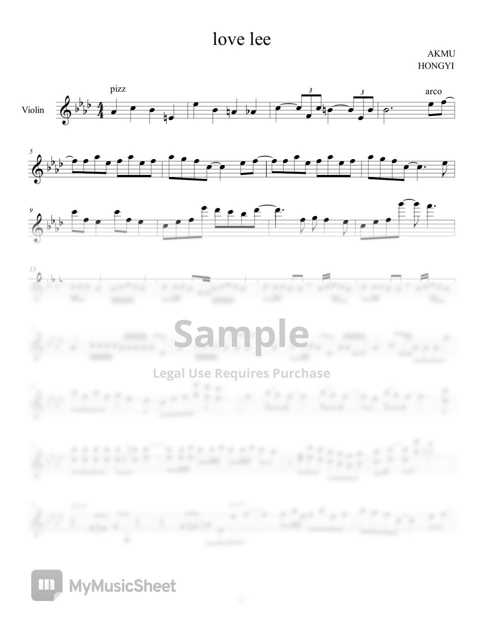 AKMU - Love Lee (solo violin) by HONGYI