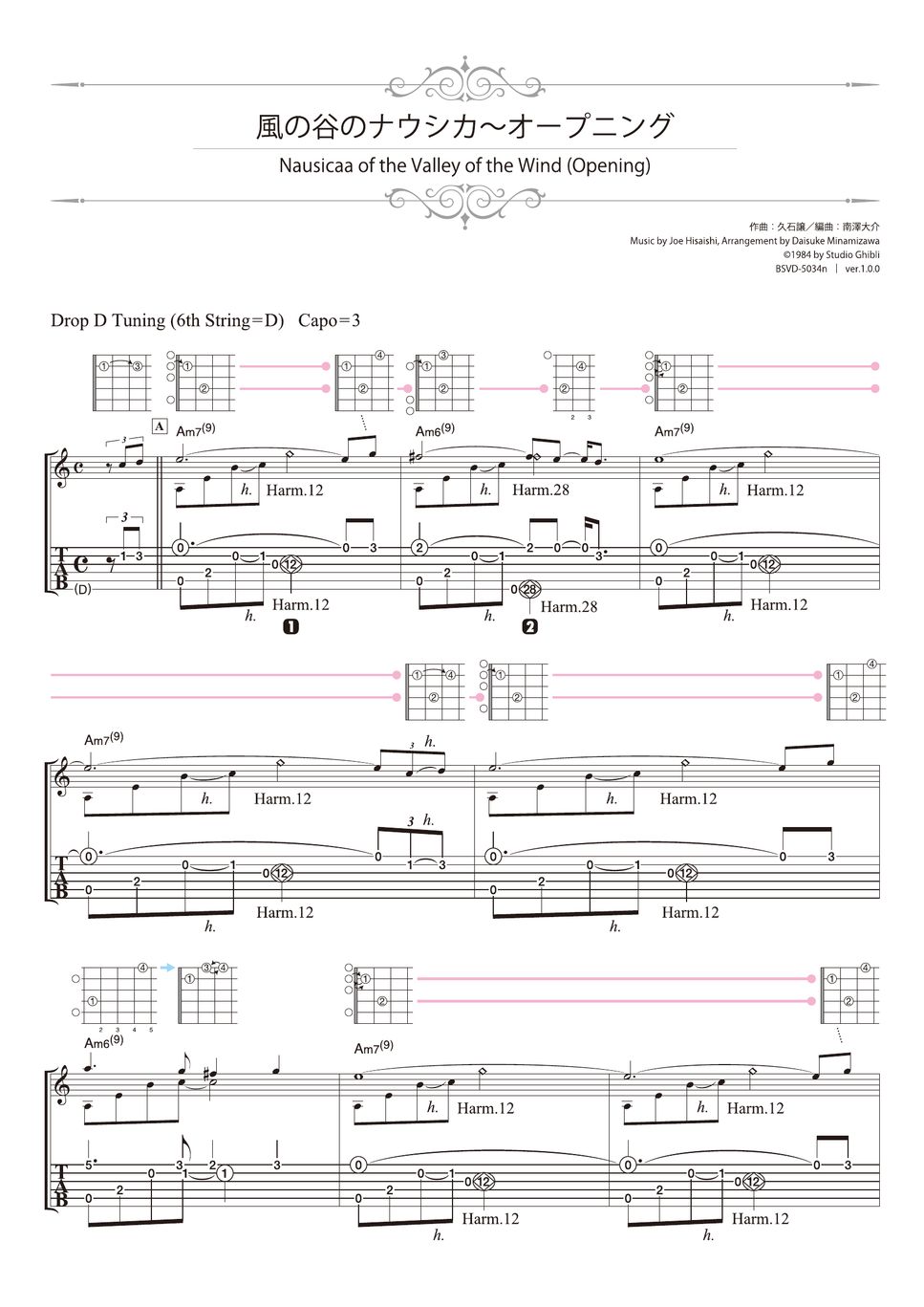 from "Nausicaa of the Valley of the Wind" - Nausicaa of the Valley of the Wind (Opening) (Solo Guitar) by Daisuke Minamizawa