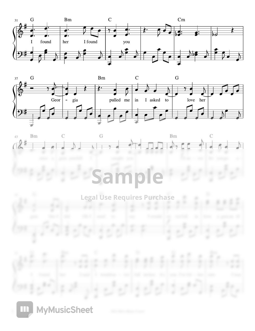 Stephen Sanchez - Until I Found You (piano sheet music) by Mel Music Corner