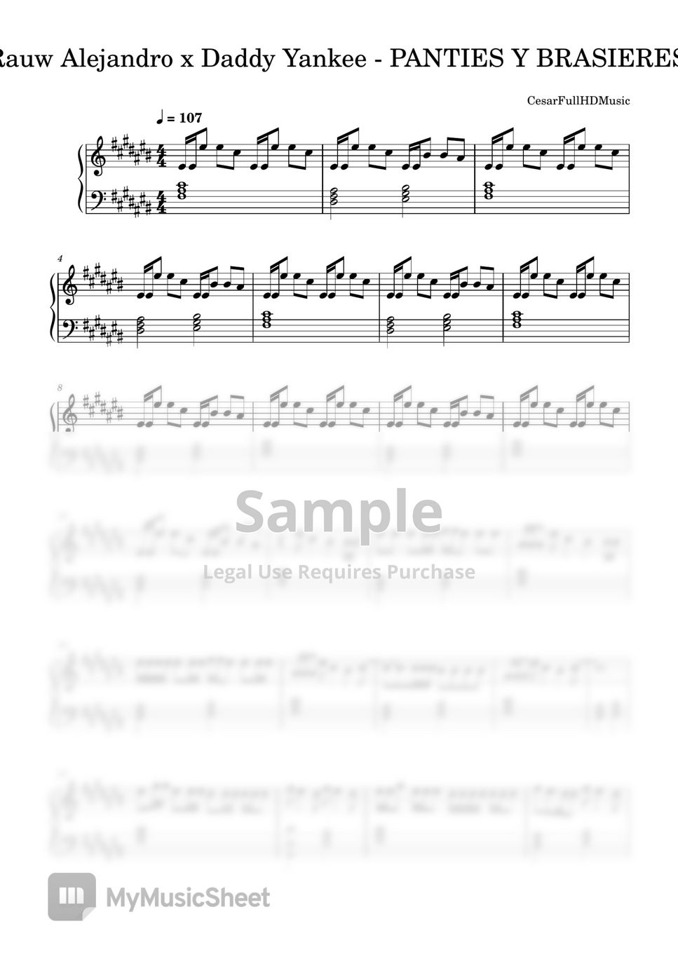 Rauw Alejandro x Daddy Yankee PANTIES Y BRASIERES Sheets