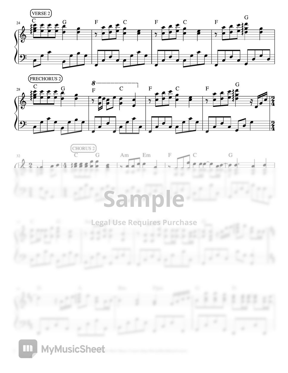 Shane Filan - Beautiful in White (piano sheet music) by Mel's Music Corner
