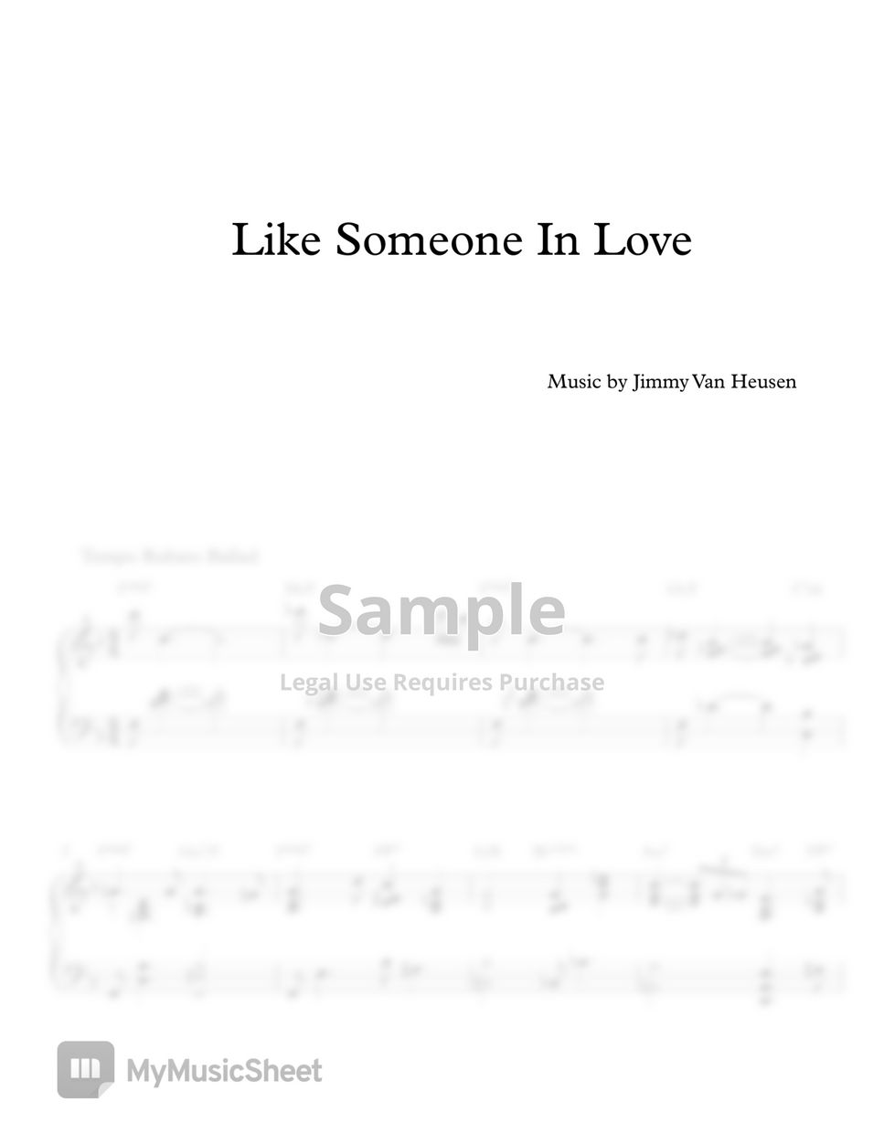 Jimmy Van Heusen - Like Someone In Love (Jazz Ballad) by MIWHA