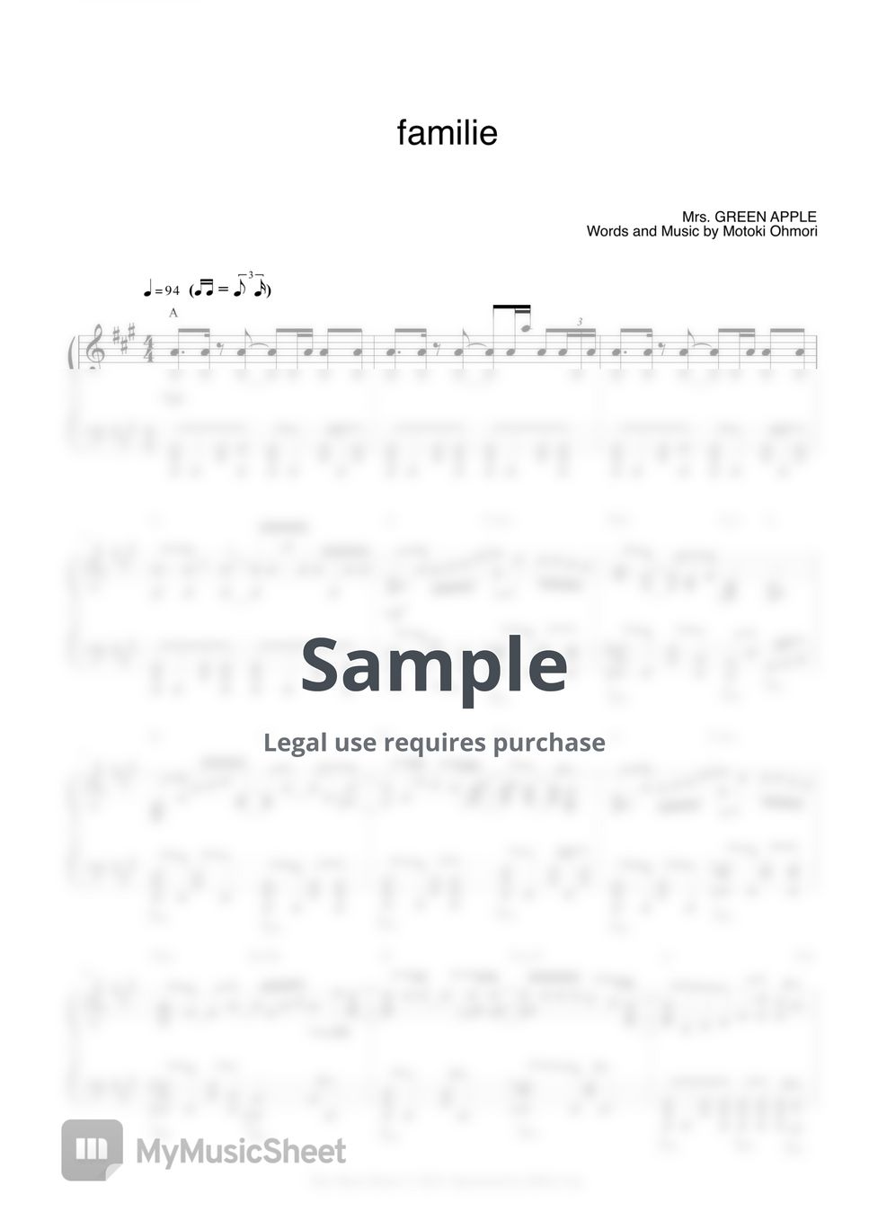 Mrs. GREEN APPLE familie Sheets by CANACANA family