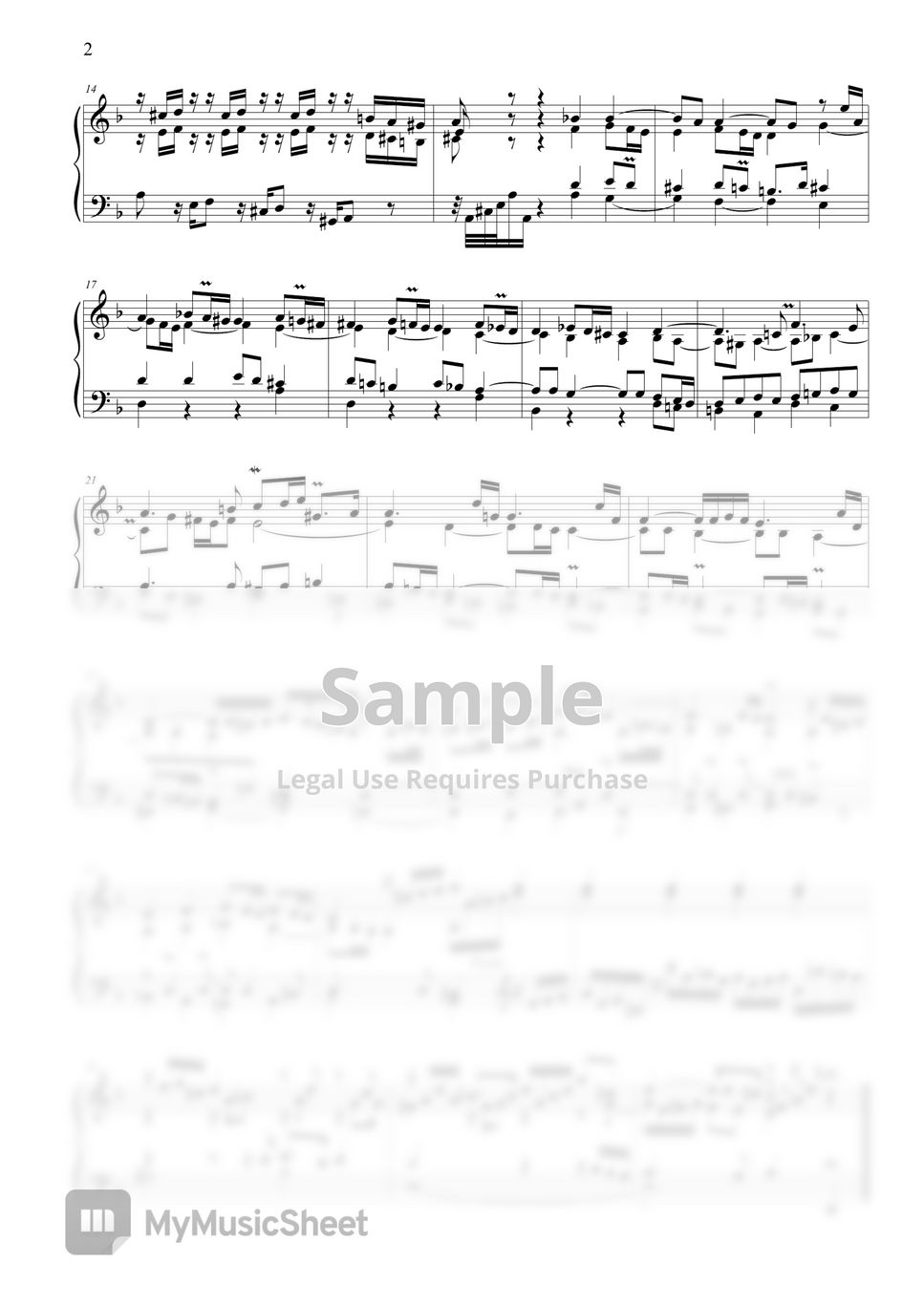 J S Bach Toccata And Fugue In D Minor Partition By MyMusicSheet Official