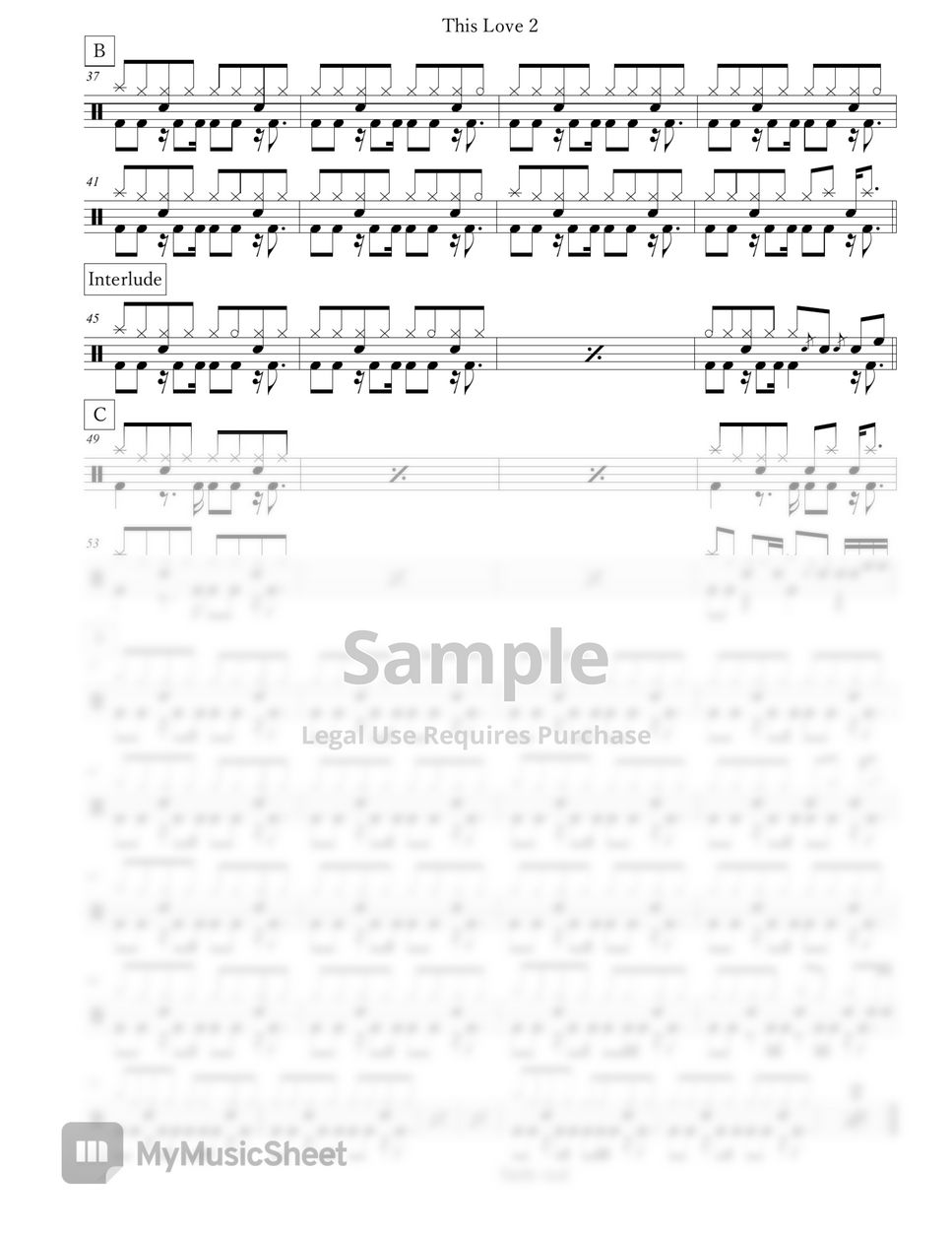 Maroon 5 This Love Sheet By Arkadia Drums 