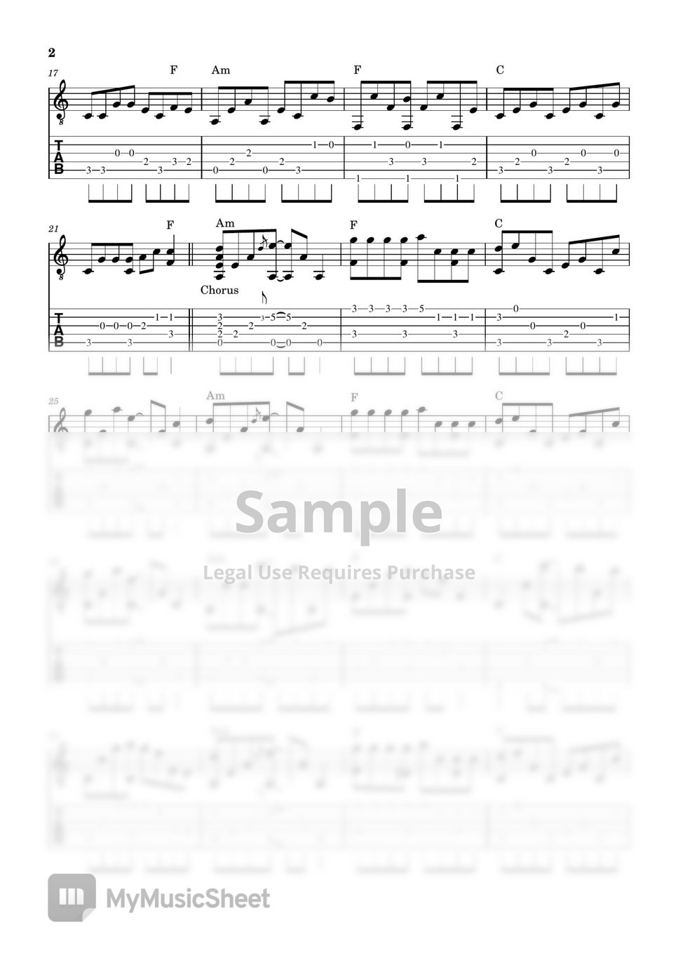 One Direction - Right Now Sheets by Not So Classic Guitar