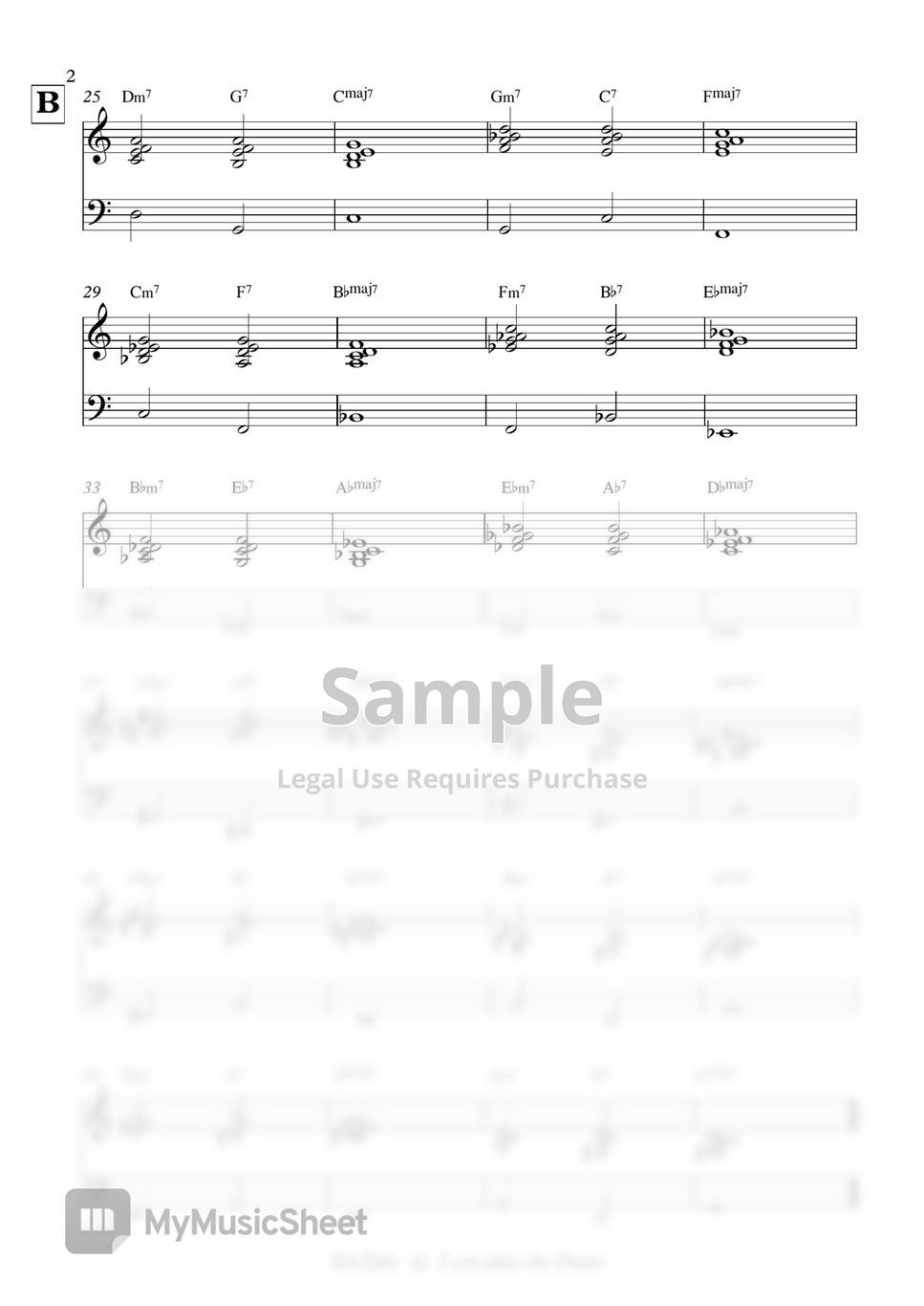 Jazz Voicing - 2-5-1 A,B Form by I can play the Piano