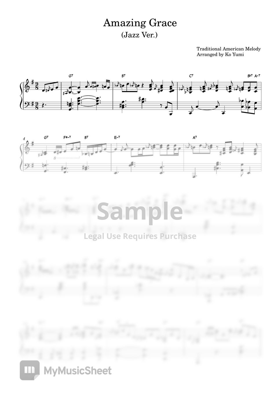 Traditional American Melody - Amazing Grace (Jazz Ver.(Blues)) by KoYumi Music