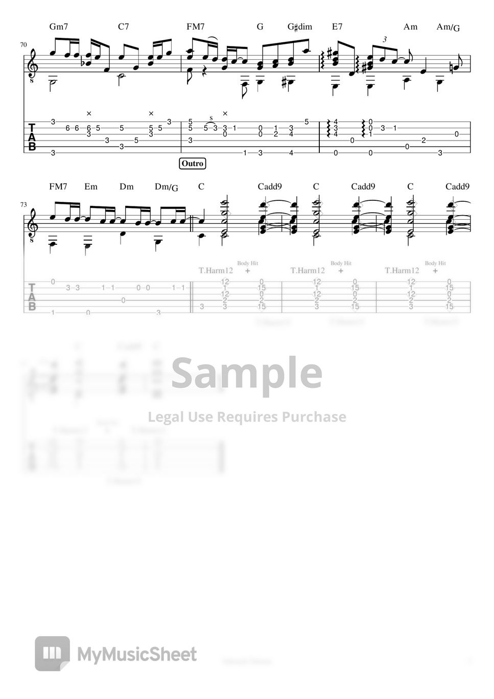 SEKAI NO OWARI - silent (Finger picking guitar) by 仲内拓磨