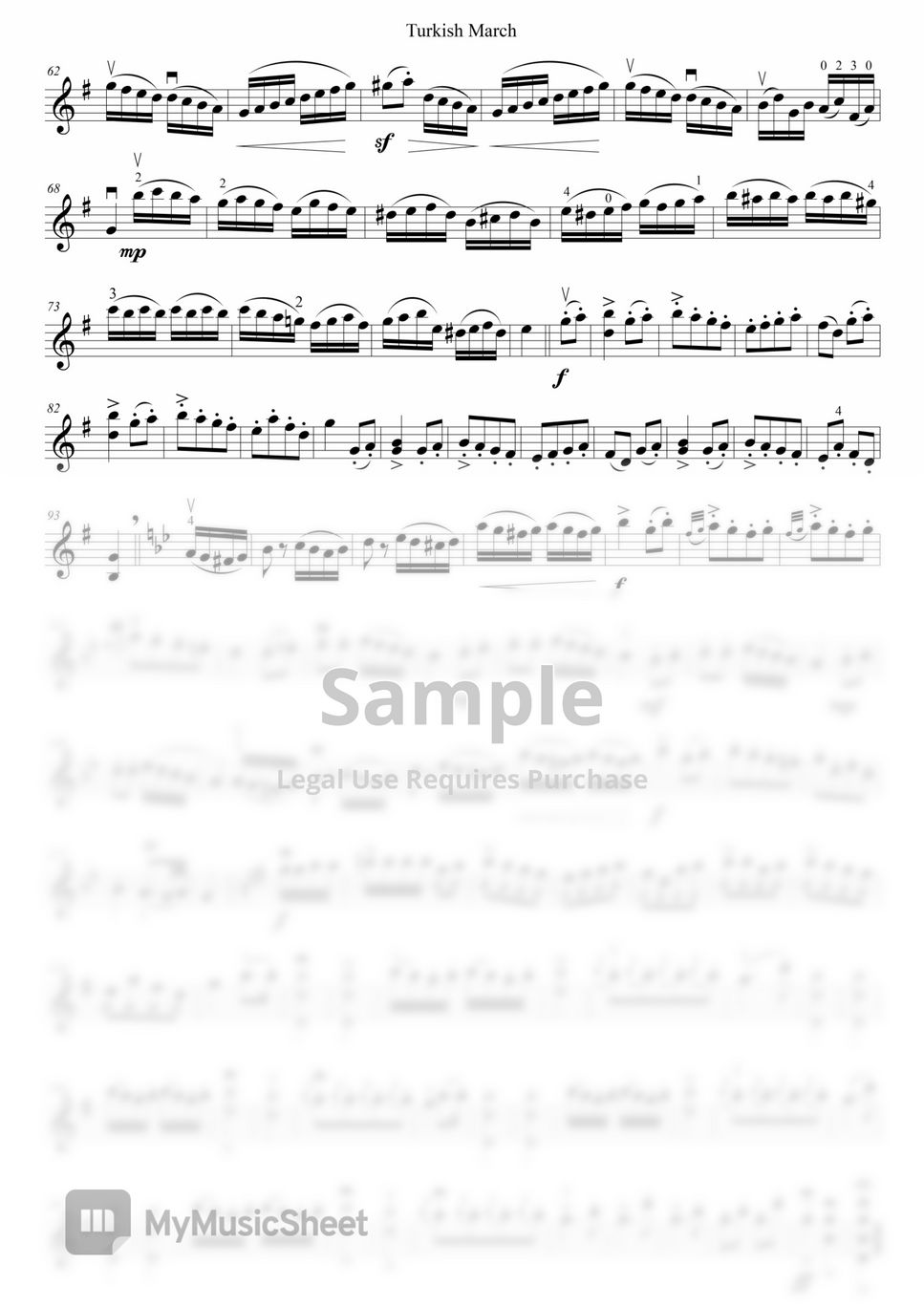 Mozart - Turkish March 터키행진곡 (Violin) (MR포함) by Lee