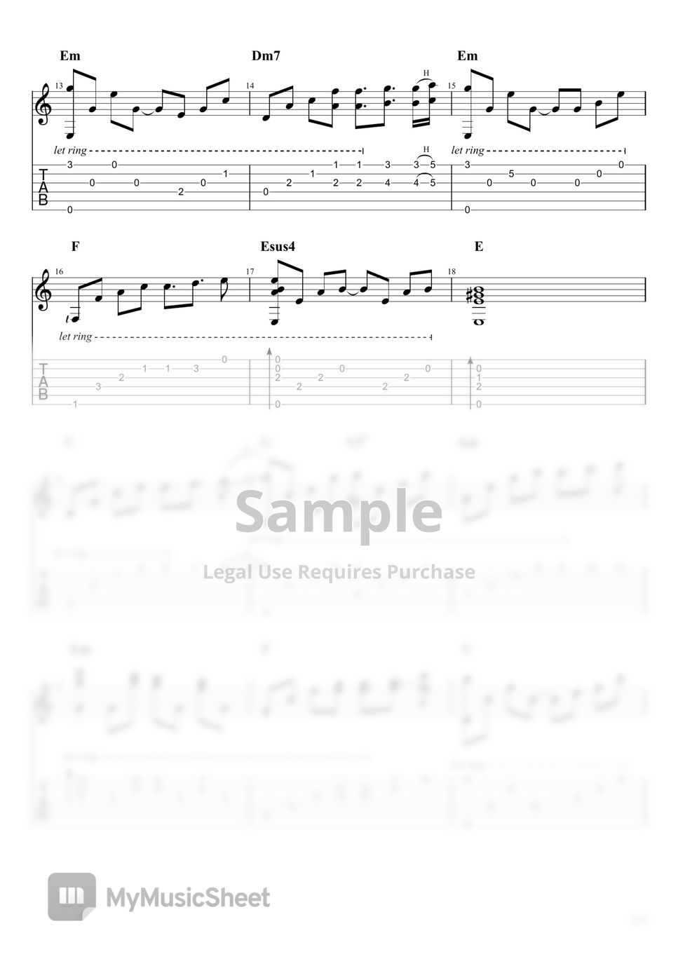 Everly Brothers Let It Be Me (fingerstyle guitar 핑거스타일 기타) Sheets by