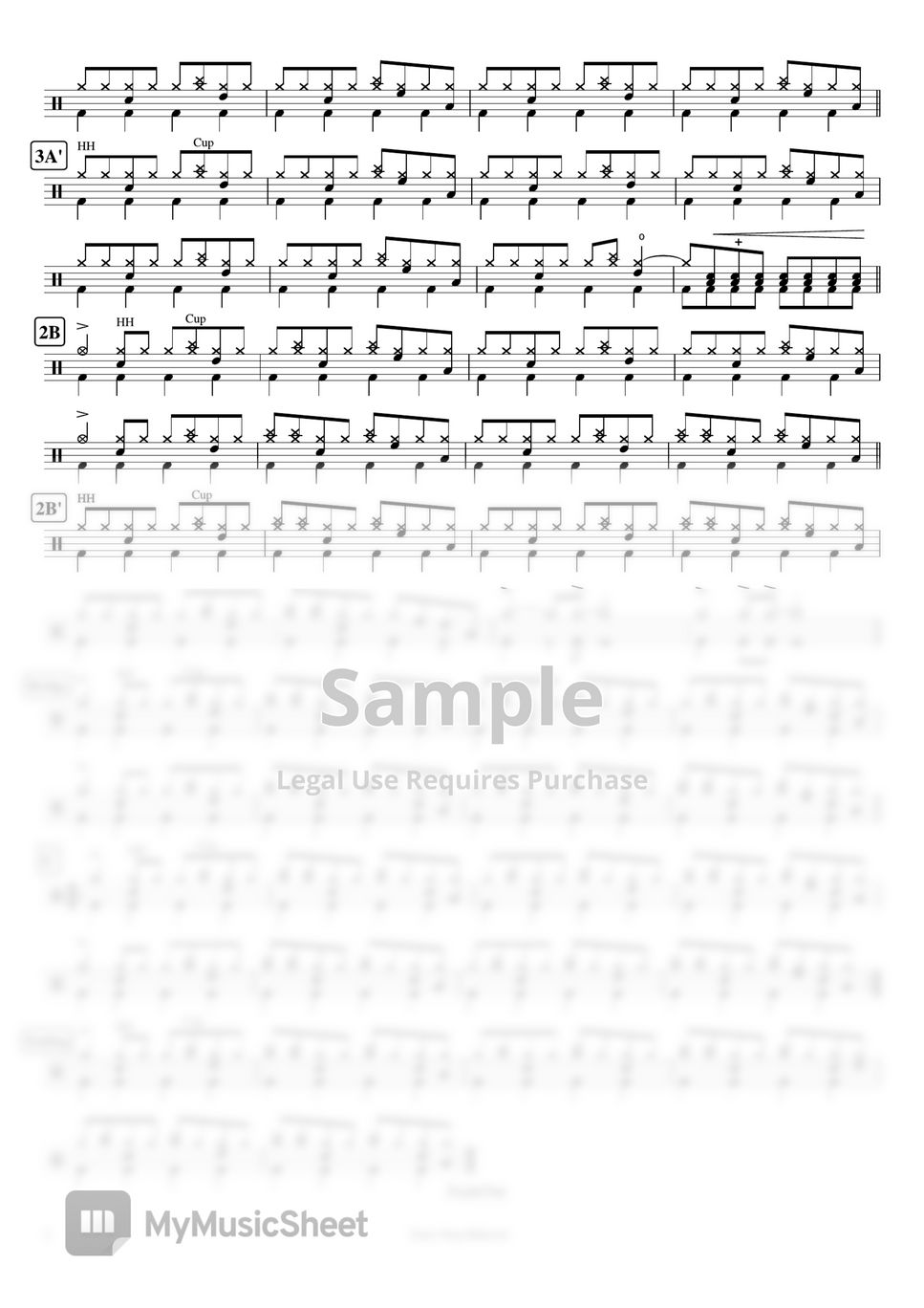 Journey - Don't Stop Believin' by Cookai's J-pop Drum sheet music!!!