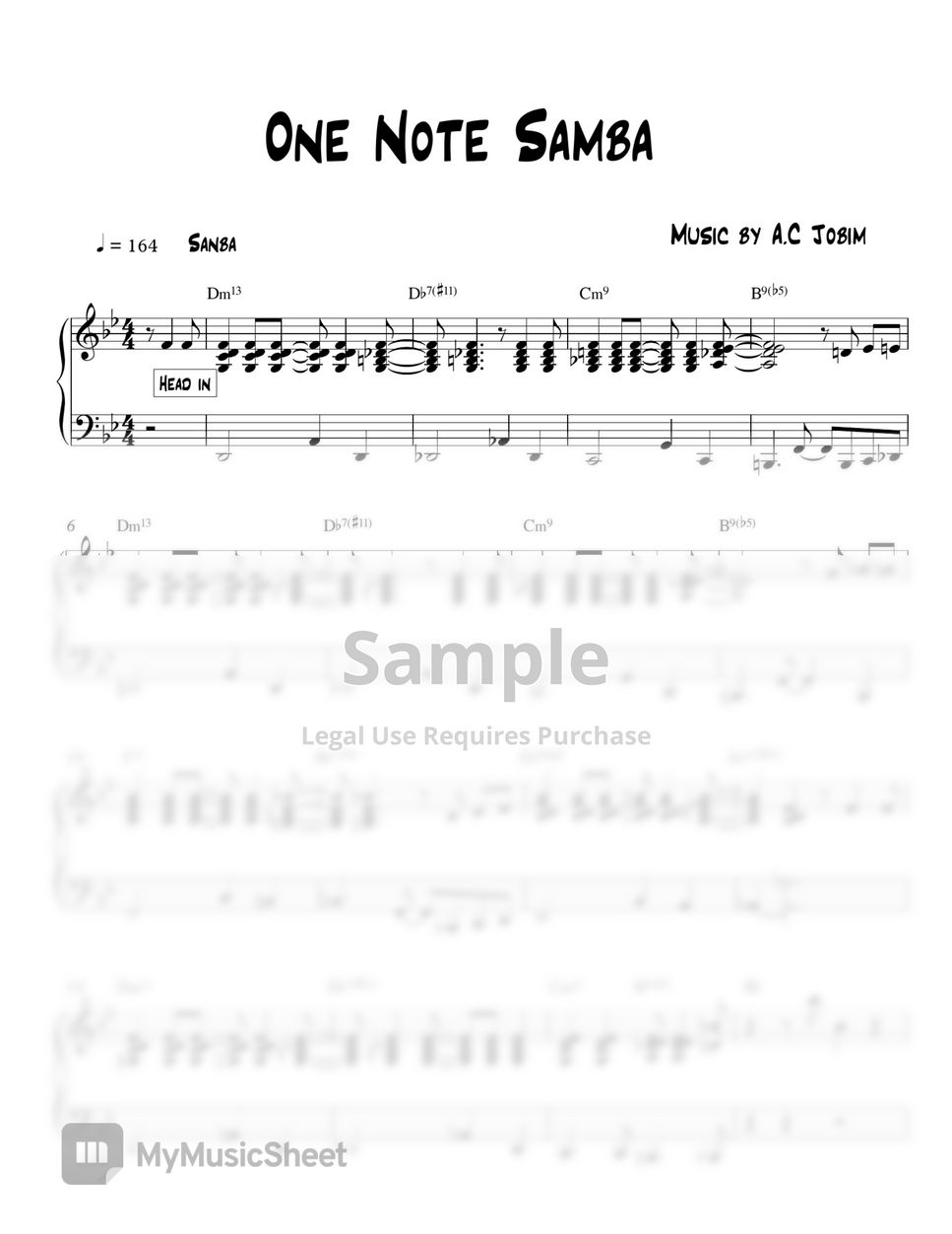 A. C Jobim - One Note Samba (Jazz) by MIWHA