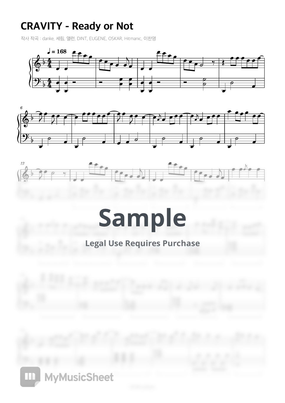 Cravity ready or not sheets by bvibvi piano