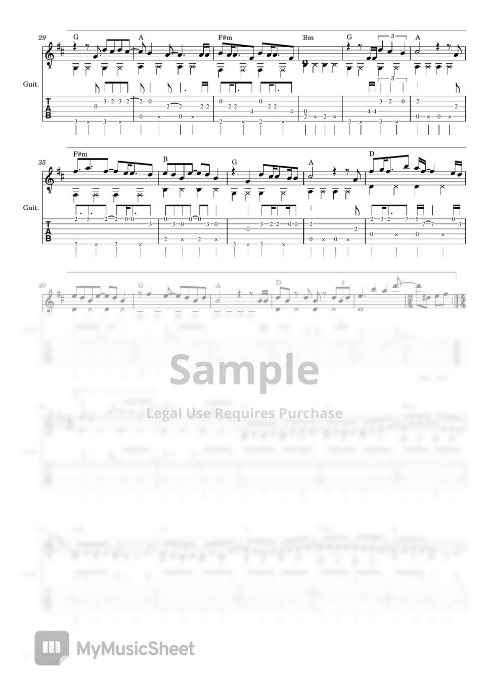 Killersoap Distance (Guitar Fingerstyle Solo) Tab + 단선 악보 by Steven's