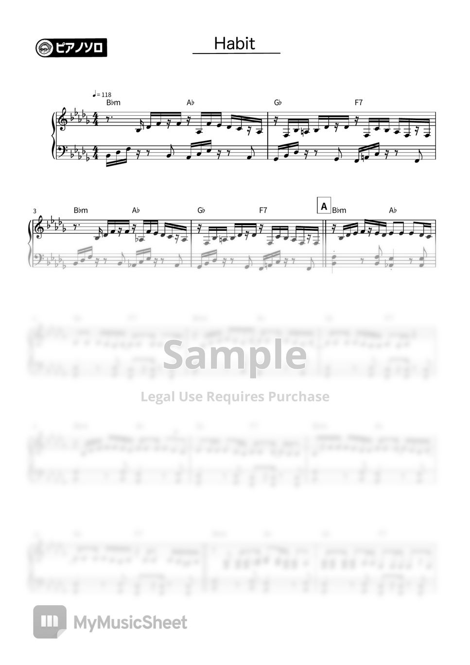 SEKAI NO OWARI - Habit by THETA PIANO