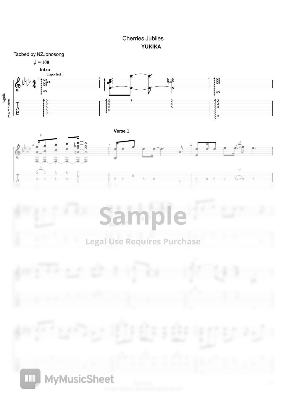 YUKIKA Cherries Jubiles (Normal, 9/10) Sheets by NZJonosong