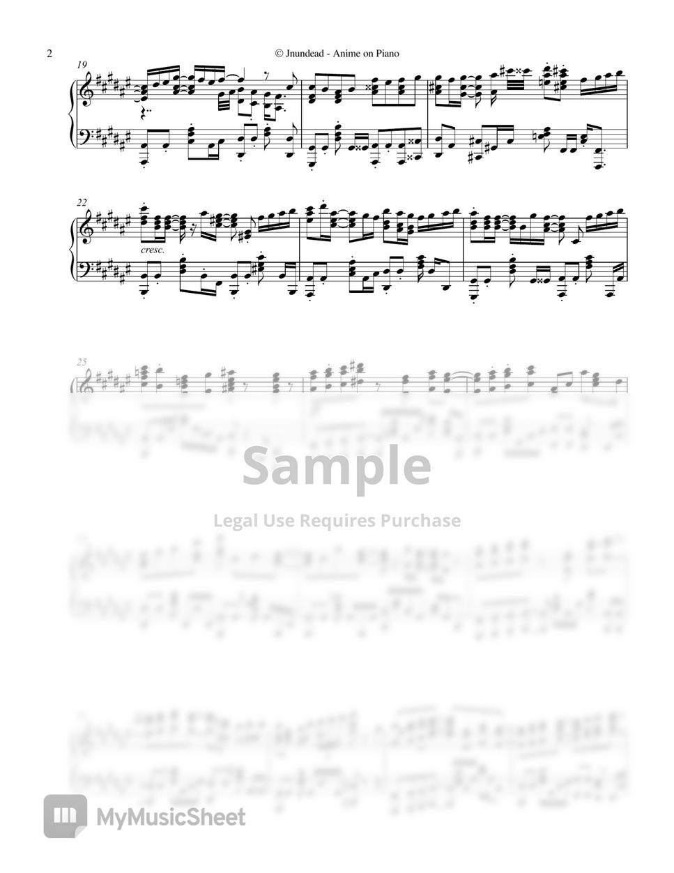 Nakuru Aitsuki - Korekurai de (Full ver.) ピアノ楽譜PDF | Jnundead