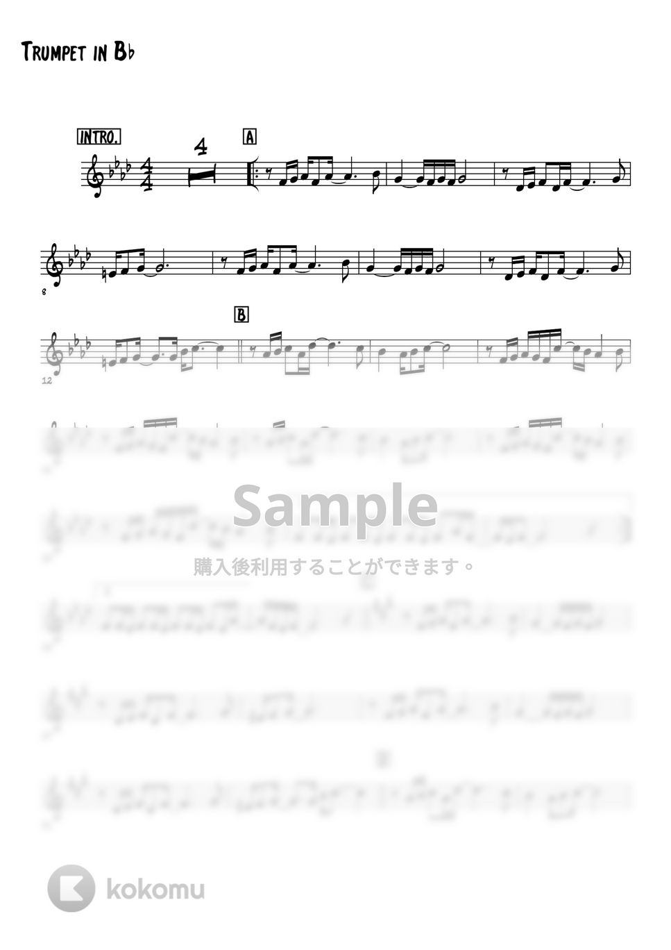 サーカス - Mr.サマータイム (トランペットメロディー楽譜) by 高田将利