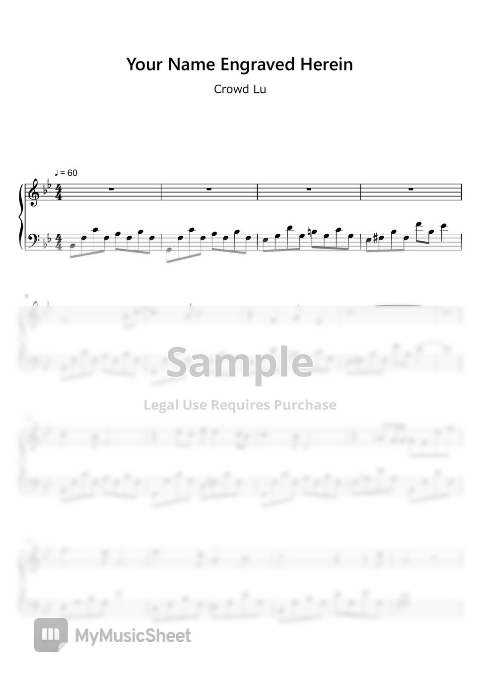 crowd-lu-your-name-engraved-herein-sheet-music