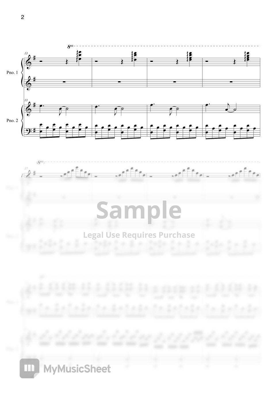 Amelie OST - Comptine d'un autre été (4HANDS PIANO) by Bella&Lucas