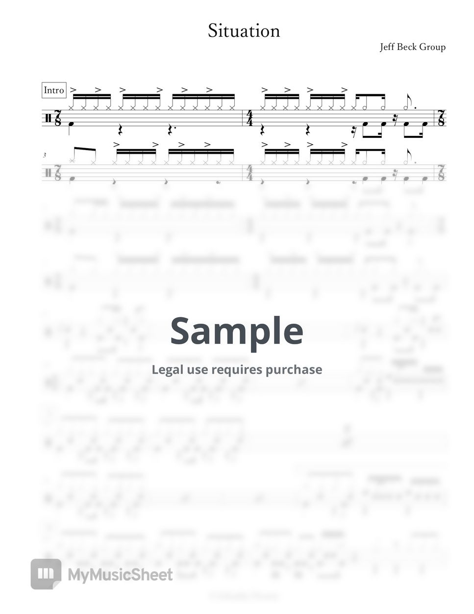 Jeff Beck Group - Situation Sheets by Arkadia Drums