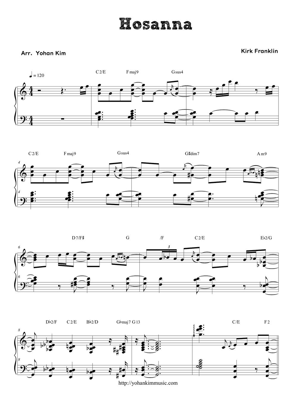 Kirk Franklin - Hosanna-Full Score-10-06 (Performance) 曲谱 by Yohan Kim