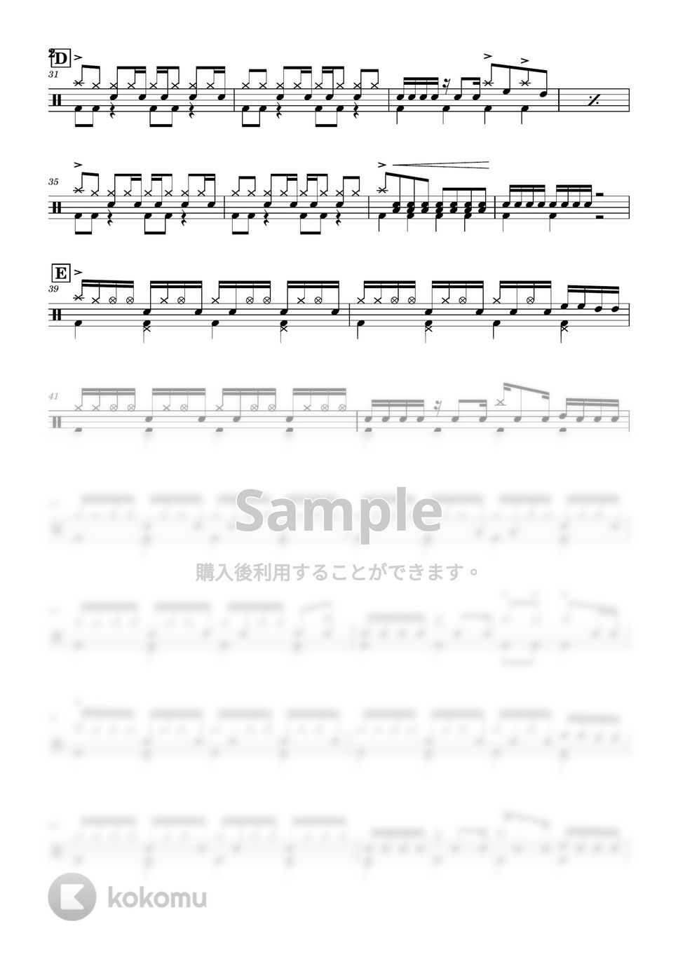 THE ORAL CIGARETTES - 容姿端麗な嘘 by Cookie's Drum Score
