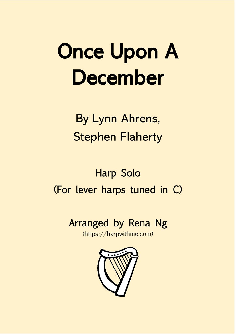 Anastasia Once Upon A December (Harp Solo) Sheet by Harp With Me