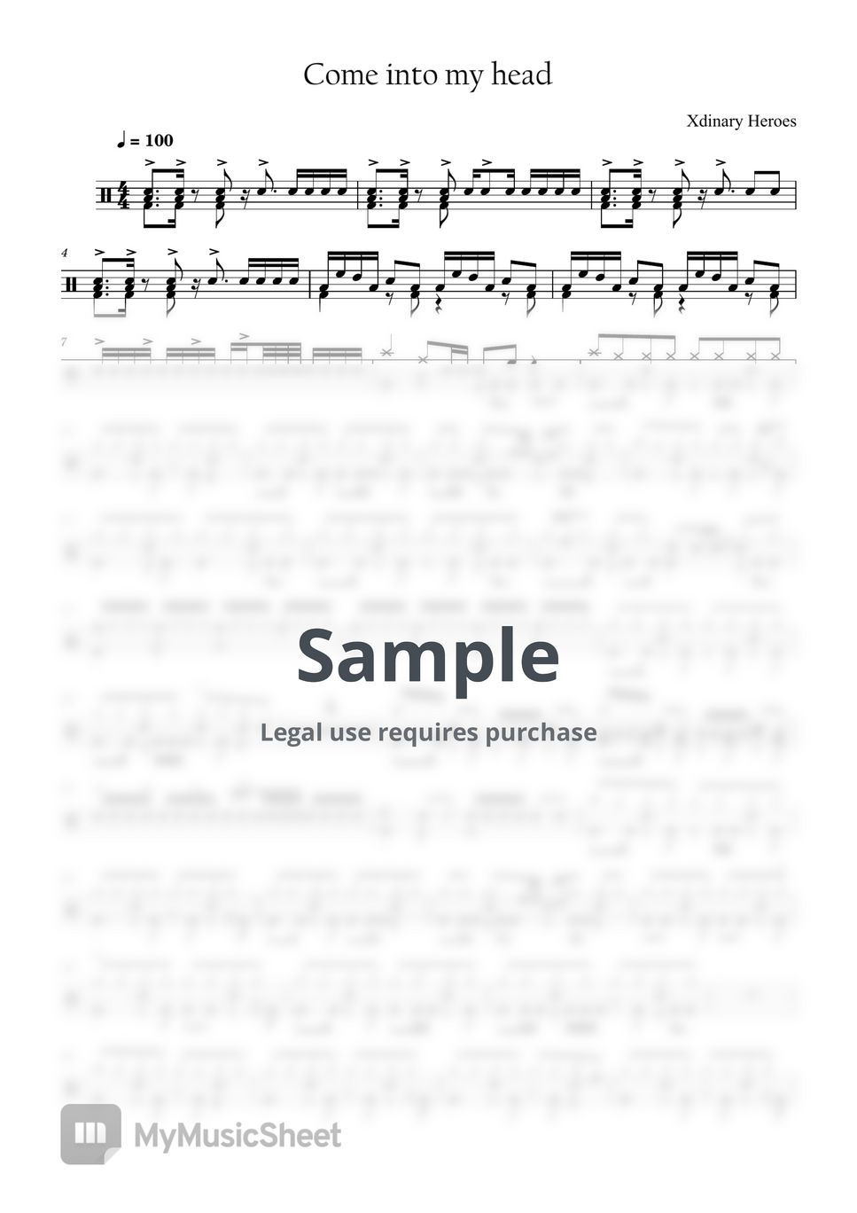 Xdinary Heroes Come into my head (Drum) Sheets by milzy