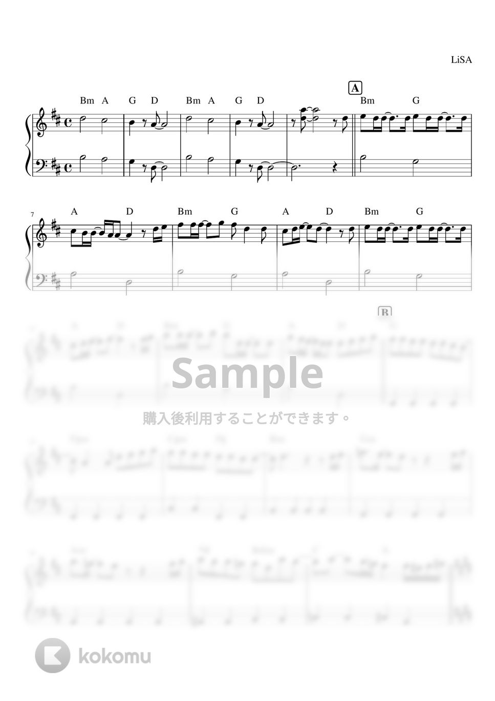 LiSA - 炎 (ピアノソロ初級レッスン) by orinpia music