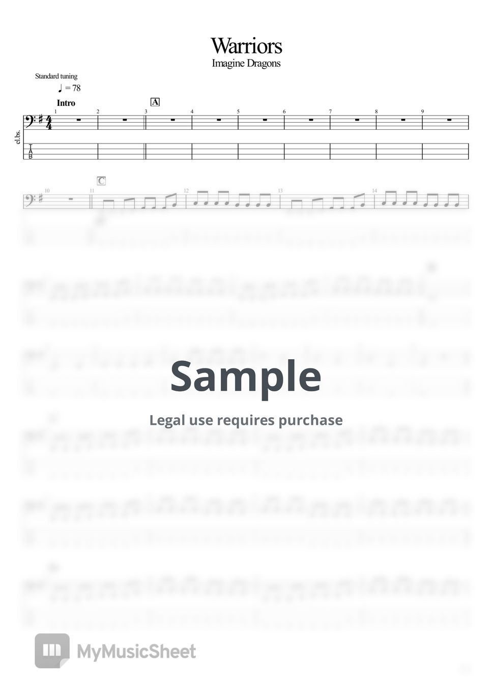 Imagine Dragons Warriors Tab + 1staff by BassBlur