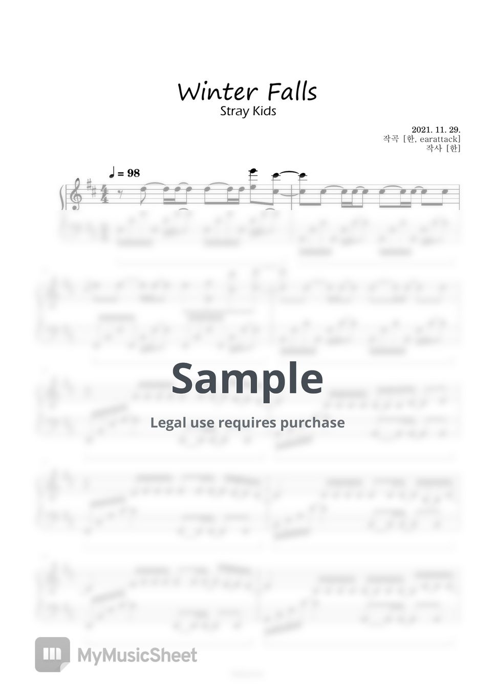 Stray Kids (스트레이키즈) Winter Falls Sheets by boknowa