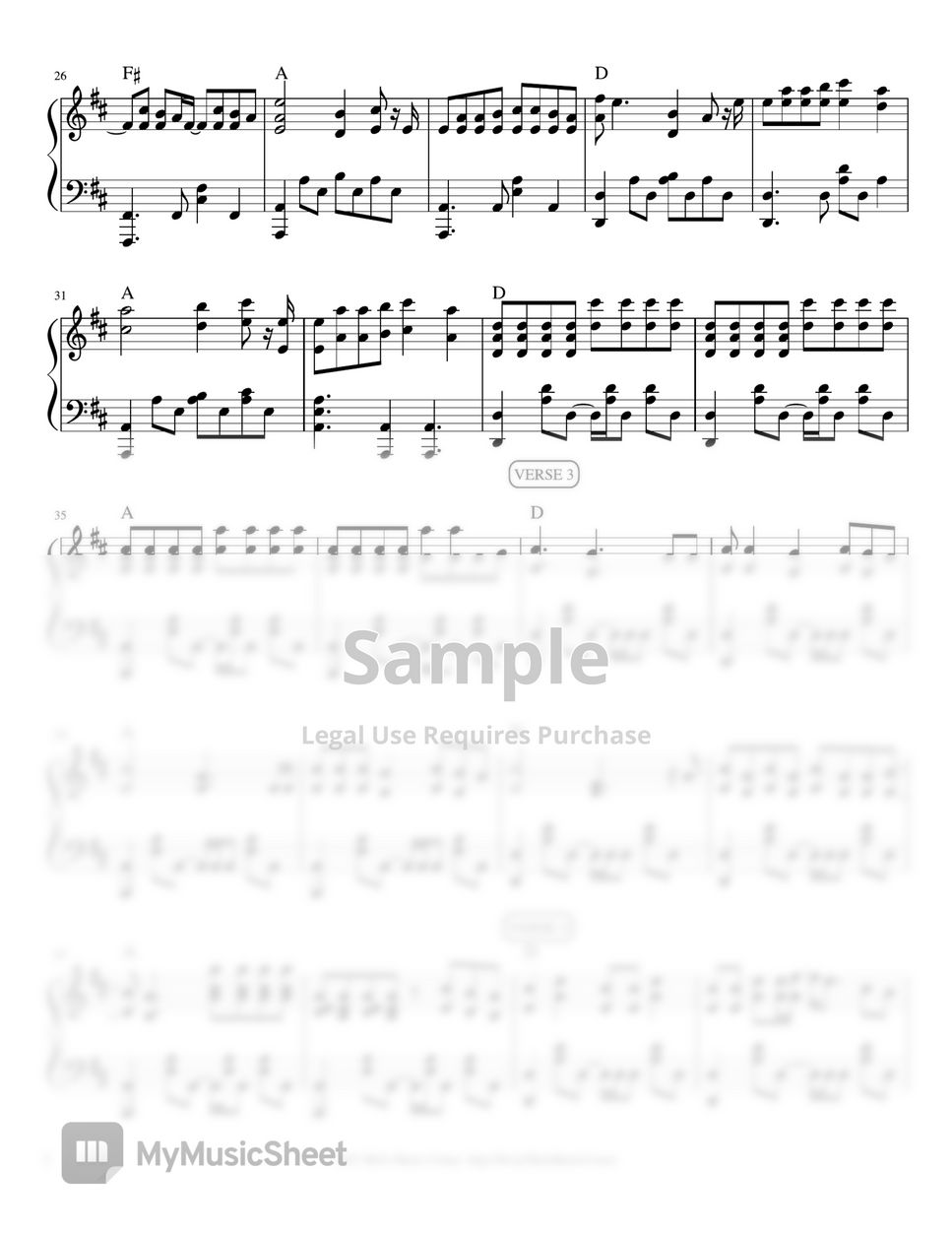 Olivia Rodrigo - Deja Vu (piano sheet music) by Mel's Music Corner