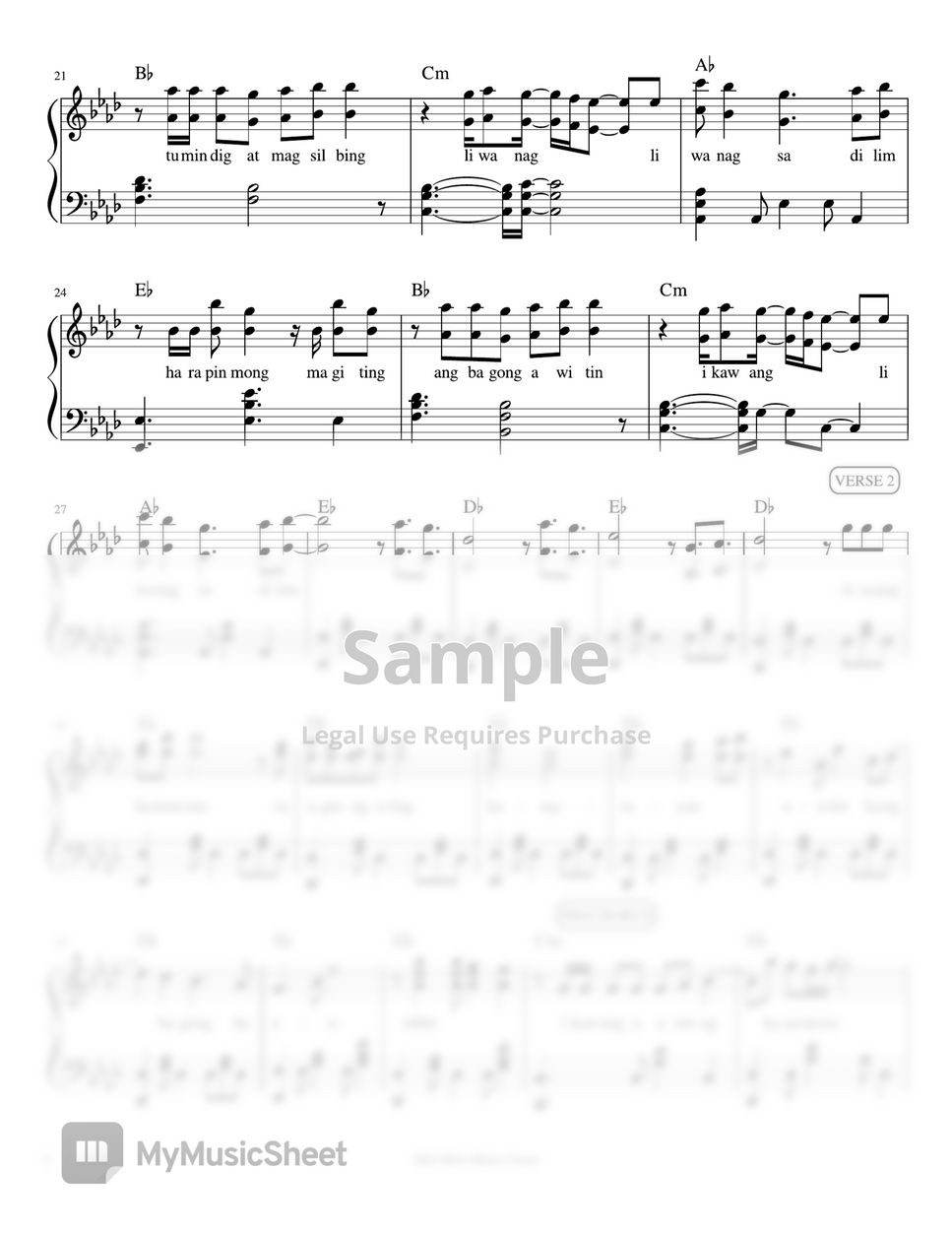 Rivermaya - Liwanag sa Dilim (piano sheet music) by Mel's Music Corner